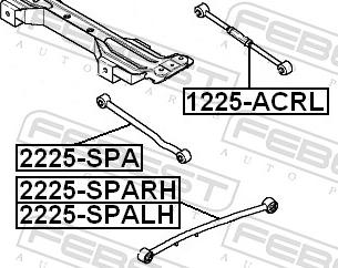 Febest 2225-SPARH - Важіль незалежної підвіски колеса autozip.com.ua
