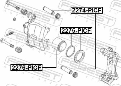 Febest 2276-PICF - Поршень, корпус скоби гальма autozip.com.ua
