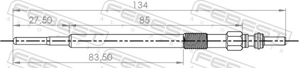 Febest 27642-001 - Свічка розжарювання autozip.com.ua