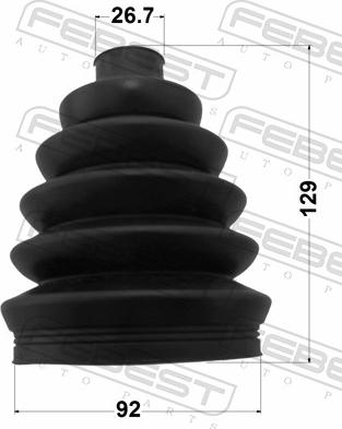 Febest 2717P-S80 - Пильник, приводний вал autozip.com.ua