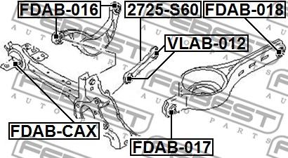 Febest 2725-S60 - Важіль незалежної підвіски колеса autozip.com.ua