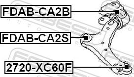 Febest 2720-XC60F - Шарова опора, несучий / направляючий шарнір autozip.com.ua