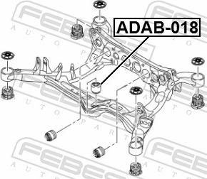 Febest ADAB-018 - Втулка, балка мосту autozip.com.ua