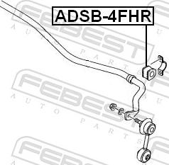 Febest ADSB-4FHR - Втулка, стабілізатор autozip.com.ua