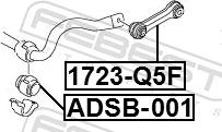 Febest ADSB-001 - Втулка, стабілізатор autozip.com.ua