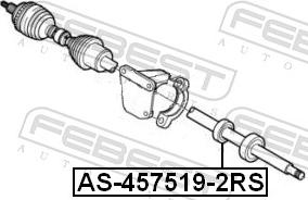 Febest AS-457519-2RS - Підшипник ступиці колеса autozip.com.ua
