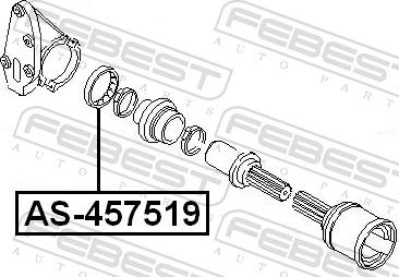 Febest AS-457519 - Підшипник, приводний вал autozip.com.ua