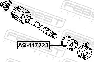 Febest AS-417223 - Підшипник, приводний вал autozip.com.ua