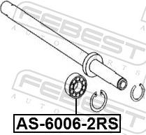 Febest AS-6006-2RS - Підвіска, карданний вал autozip.com.ua