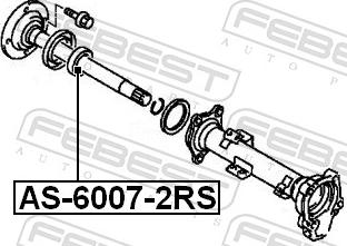 Febest AS-6007-2RS - Підшипник, приводний вал autozip.com.ua