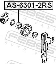Febest AS-6301-2RS - Підшипник autozip.com.ua