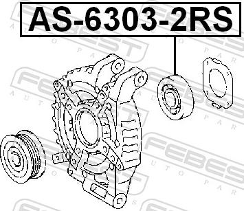 Febest AS-6303-2RS - Підшипник autozip.com.ua