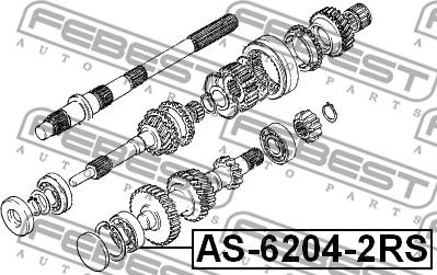 Febest AS-6204-2RS - Підшипник autozip.com.ua