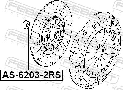 Febest AS-6203-2RS - Підшипник autozip.com.ua