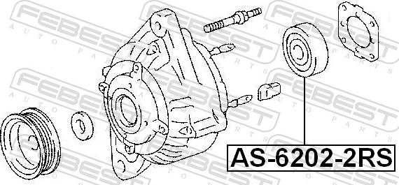 Febest AS-6202-2RS - Підшипник autozip.com.ua