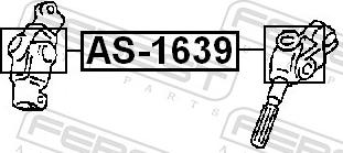 Febest AS-1639 - Шарнір, вал сошки рульового управління autozip.com.ua
