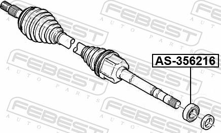 Febest AS-356216 - Підшипник, приводний вал autozip.com.ua