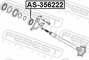 Febest AS-356222 - Підшипник, приводний вал autozip.com.ua