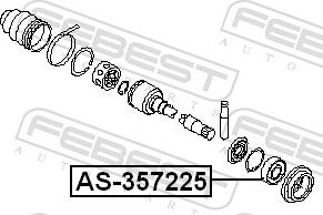 Febest AS-357225 - Підшипник, приводний вал autozip.com.ua