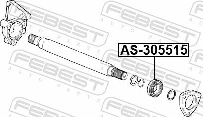Febest AS-305515 - Підшипник, приводний вал autozip.com.ua