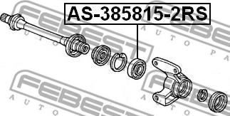 Febest AS-385815-2RS - ПІДШИПНИК ПРИВІДНОГО ВАЛУ HONDA вир-во FEBEST autozip.com.ua