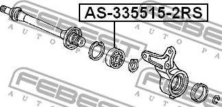 Febest AS-335515-2RS - Подшипник привода опорный HONDA CR-V FEBEST autozip.com.ua