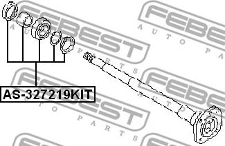 Febest AS-327219KIT - Підшипник, приводний вал autozip.com.ua