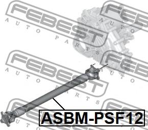 Febest ASBM-PSF12 - Карданний вал, головна передача autozip.com.ua