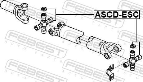 Febest ASCD-ESC - Шарнір, поздовжній вал autozip.com.ua