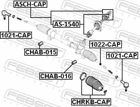 Febest ASCH-CAP - Вал сошки рульового управління autozip.com.ua