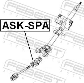 Febest ASK-SPA - Вал сошки рульового управління autozip.com.ua