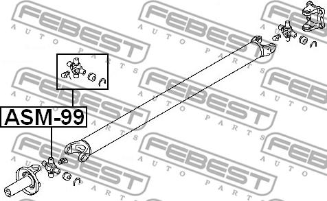 Febest ASM-99 - Крестовина вала кард. MITSUBISHI пр-во Febest autozip.com.ua