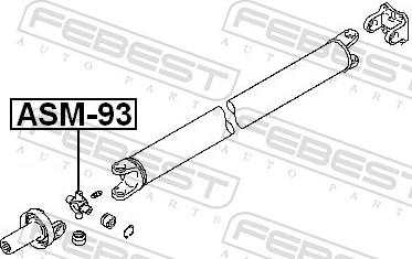 Febest ASM-93 - Шарнір, поздовжній вал autozip.com.ua