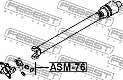 Febest ASM-76 - Шарнір, поздовжній вал autozip.com.ua