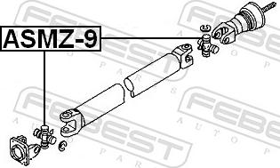 Febest ASMZ-9 - Шарнір, поздовжній вал autozip.com.ua