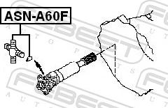 Febest ASN-A60F - Шарнір, поздовжній вал autozip.com.ua