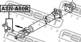 Febest ASN-A60R - КРЕСТОВИНА КАРДАННОГО ВАЛА 30.2x94 FORD TRANSIT рул. пр-во FEBEST autozip.com.ua