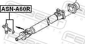 Febest ASN-A60R - Шарнір, поздовжній вал autozip.com.ua