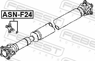 Febest ASN-F24 - Шарнір, поздовжній вал autozip.com.ua