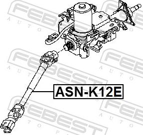 Febest ASN-K12E - Вал сошки рульового управління autozip.com.ua