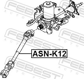 Febest ASN-K12 - Вал сошки рульового управління autozip.com.ua