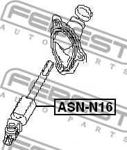 Febest ASN-N16 - Вал сошки рульового управління autozip.com.ua