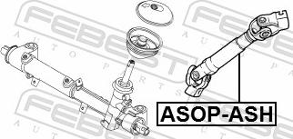 Febest ASOP-ASH - Вал сошки рульового управління autozip.com.ua