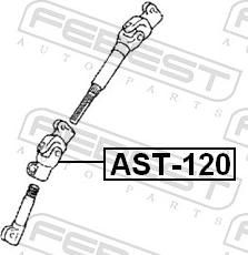 Febest AST-120 - Вал сошки рульового управління autozip.com.ua
