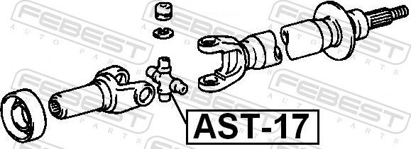 Febest AST-17 - Шарнір, поздовжній вал autozip.com.ua