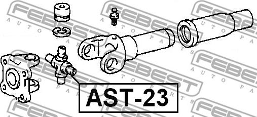 Febest AST-23 - ХРЕСТОВИНА КАРДАННОГО ВАЛУ 29X49 autozip.com.ua