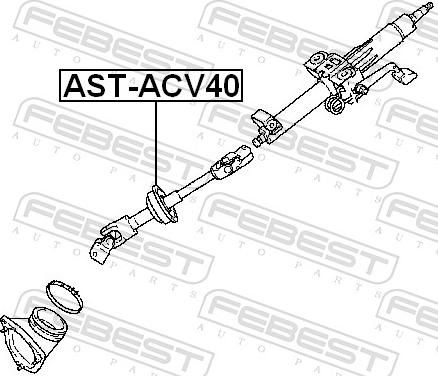 Febest AST-ACV40 - Вал сошки рульового управління autozip.com.ua
