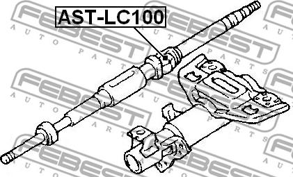 Febest AST-LC100 - Шарнір, вал сошки рульового управління autozip.com.ua