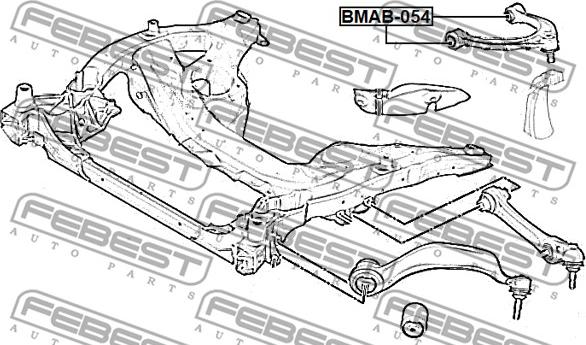 Febest BMAB-054 - Сайлентблок, важеля підвіски колеса autozip.com.ua