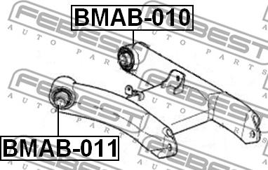 Febest BMAB-011 - Сайлентблок, важеля підвіски колеса autozip.com.ua